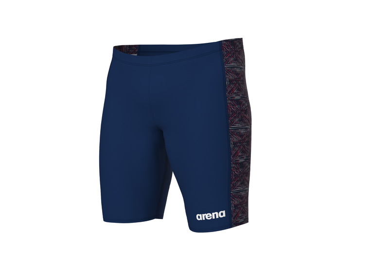 Arena Abstract Tiles Swim Jammer navy/red/white heren