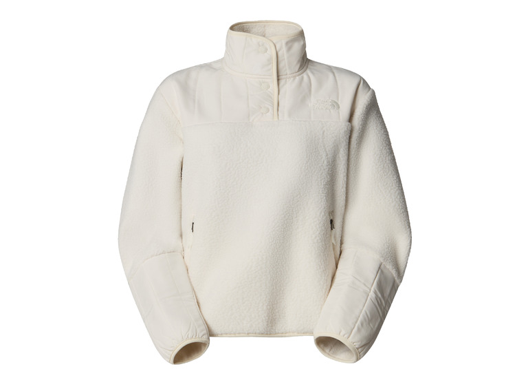 The North Face Cragmont fleece met kwartrits white dune dames