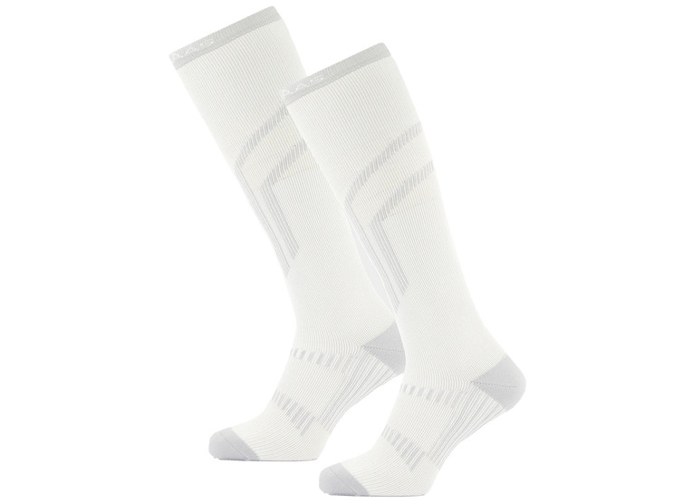 Poederbaas lightweight functional skisokken 2-pack wit unisex