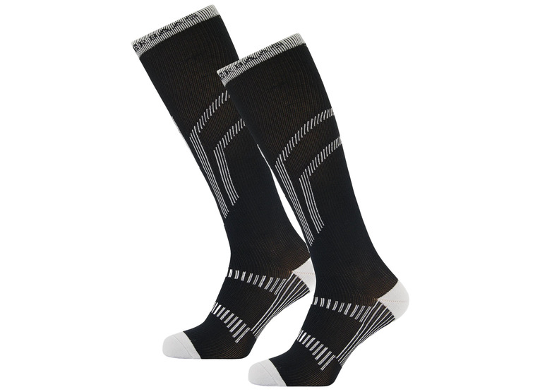 Poederbaas lightweight functional skisokken 2-pack zwart unisex