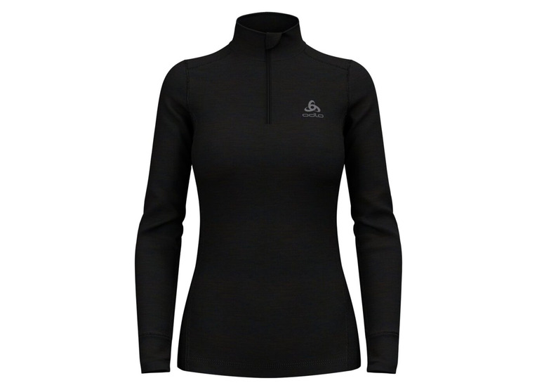 Odlo natural Merino 200 basislaag met 1/2-rits zwart dames