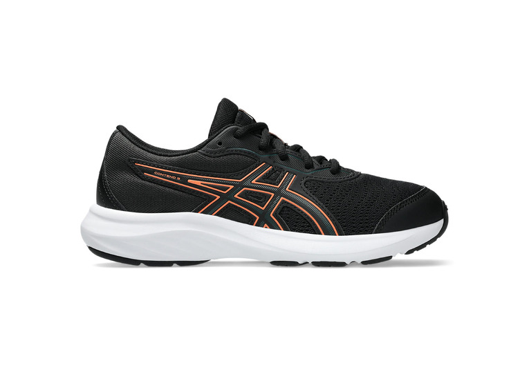 Asics Contend 9 GS loopschoen zwart/oranje KIDS