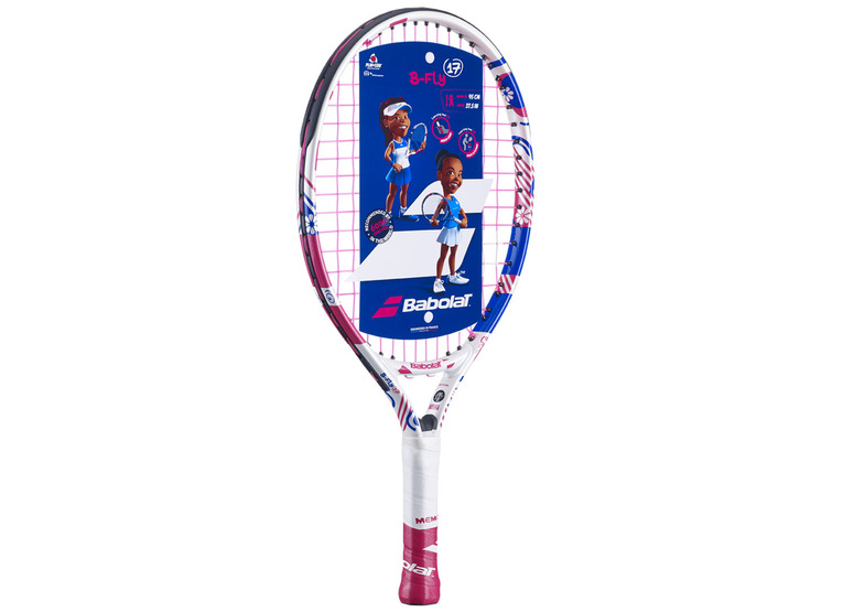 Babolat B Fly 17 tennisracket wit/roze KIDS