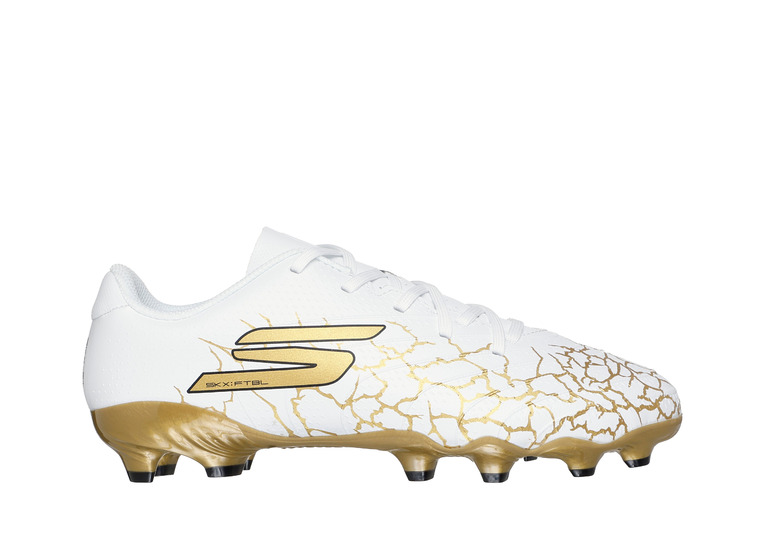 Skechers Jr. SKX 1.5 FG voetbalschoen wit/goud KIDS