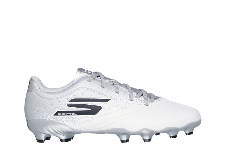 Skechers Jr. Razor 1.5 FG voetbalschoen wit/zilver KIDS