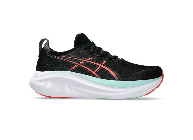 Asics Gel-Nimbus 27 loopschoen zwart/coral reef heren
