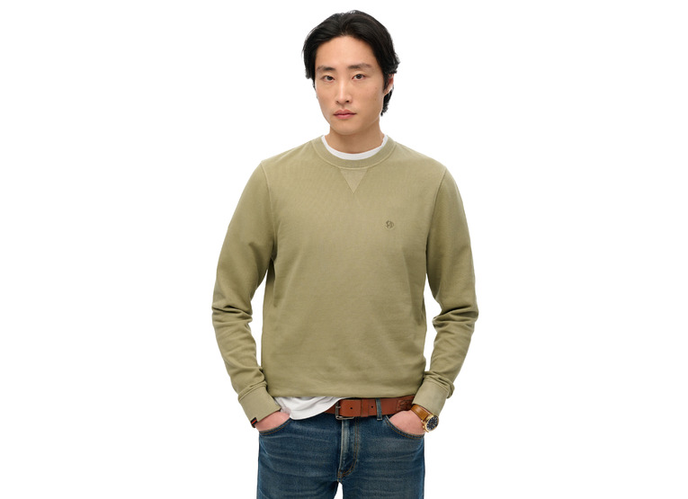 Superdry Classic Essential sweatshirt light khaki green heren