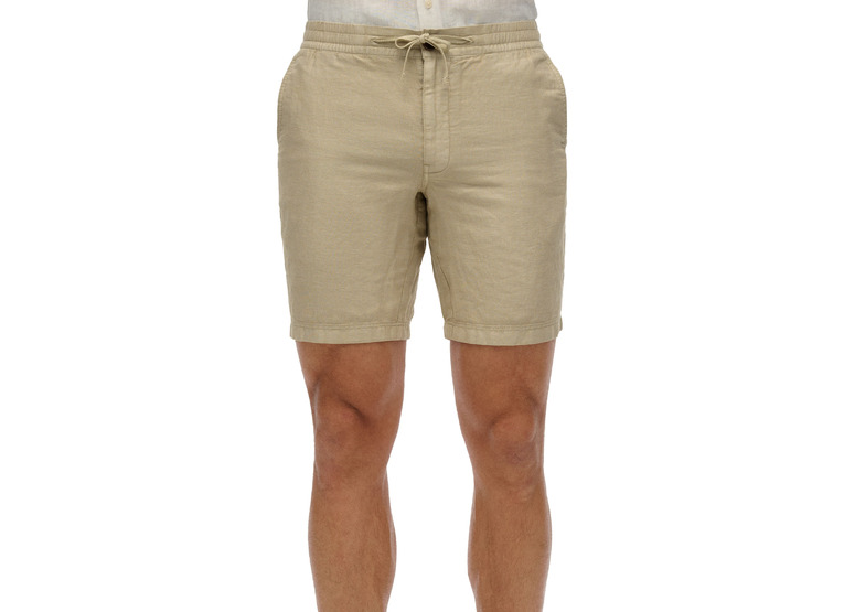 Superdry merchant linnen short beige heren