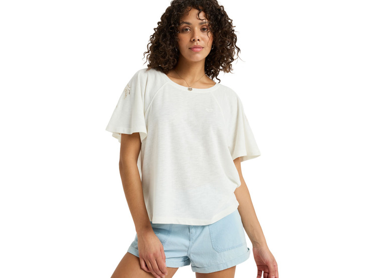 Roxy Time for palm tree T-shirt egret dames