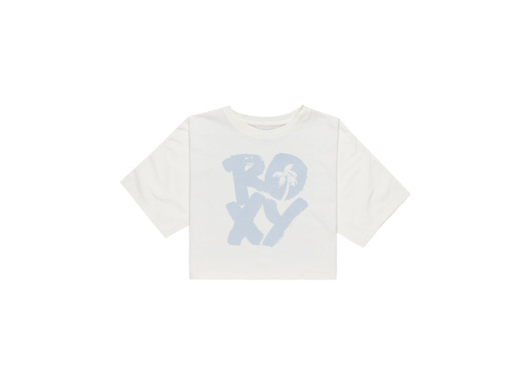 Roxy Boxy crop started T-shirt egret meisjes