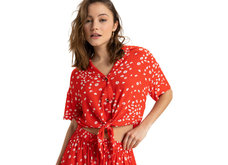 Roxy Salty Sweet geweven top poppy red dames