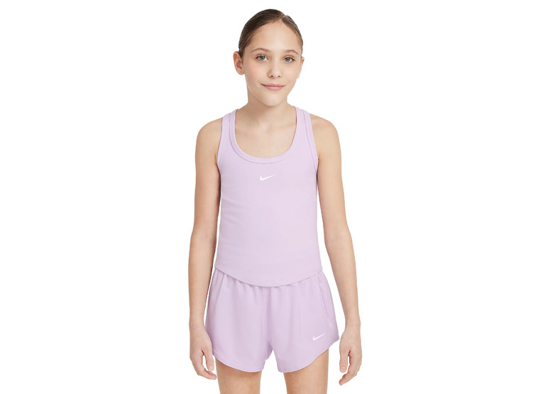 Nike One Fitted Dri-FIT tanktop doll/wit meisjes