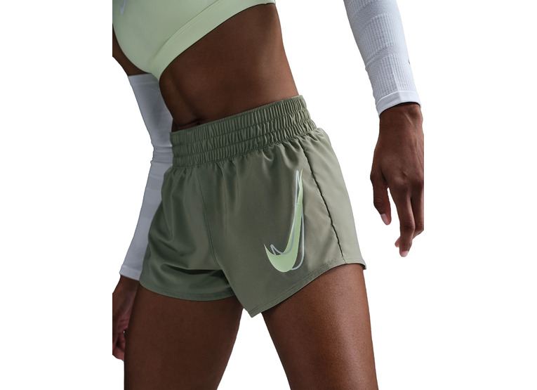 Nike One Dri-FIT hardloopshort oil green dames