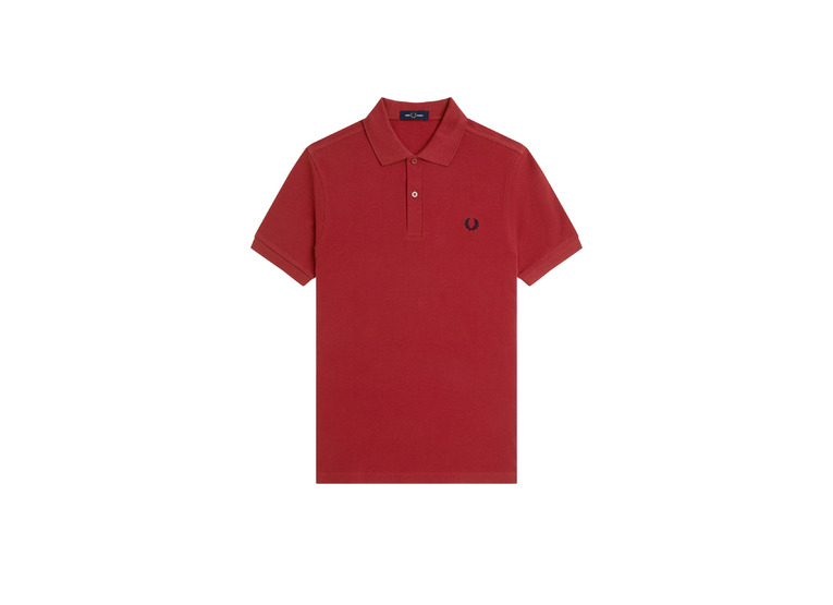 Fred Perry plain polo shirt silv blu/cinnamo heren