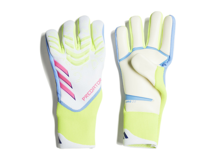 Adidas Predator Pro Keepershandschoenen wit/lucid lemon/lucid pink