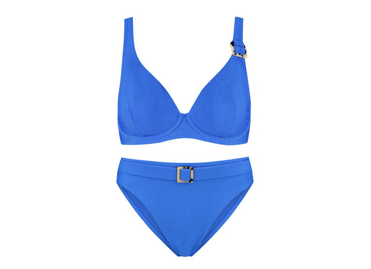 Cyell wavy blue plunge bikini D-cup dames
