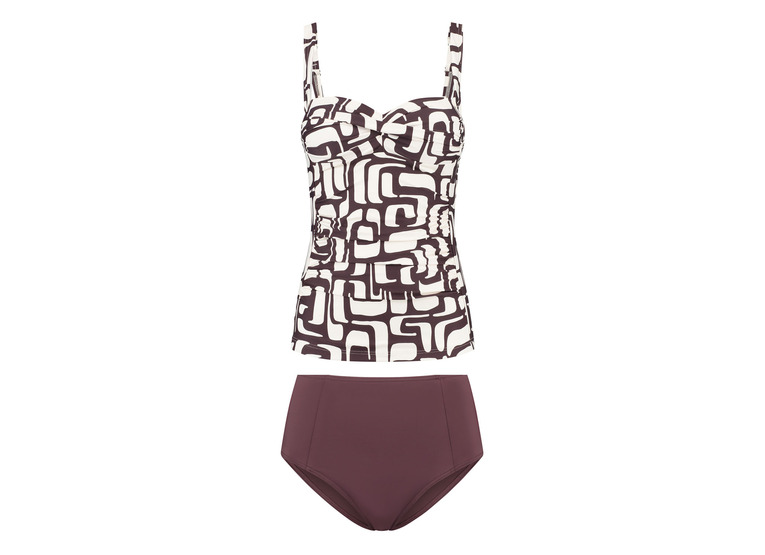 Cyell Eternal tankini D-cup bruin/wit dames