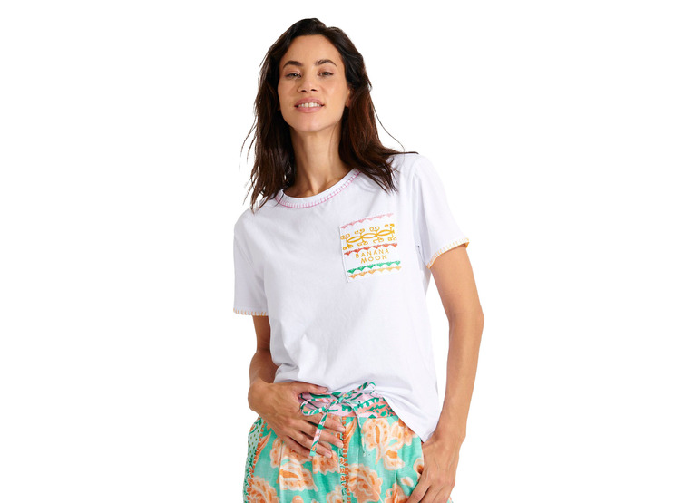 Banana Moon delhi naranjo T-shirt wit dames