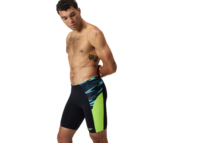 Speedo endurance+ max splice jammer zwart/geel heren