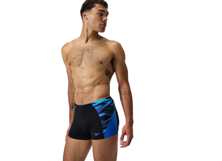 Speedo Endurance+ max splice zwembroek zwart/blauw heren