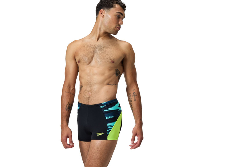Speedo Endurance+ max splice zwembroek zwart/geel
