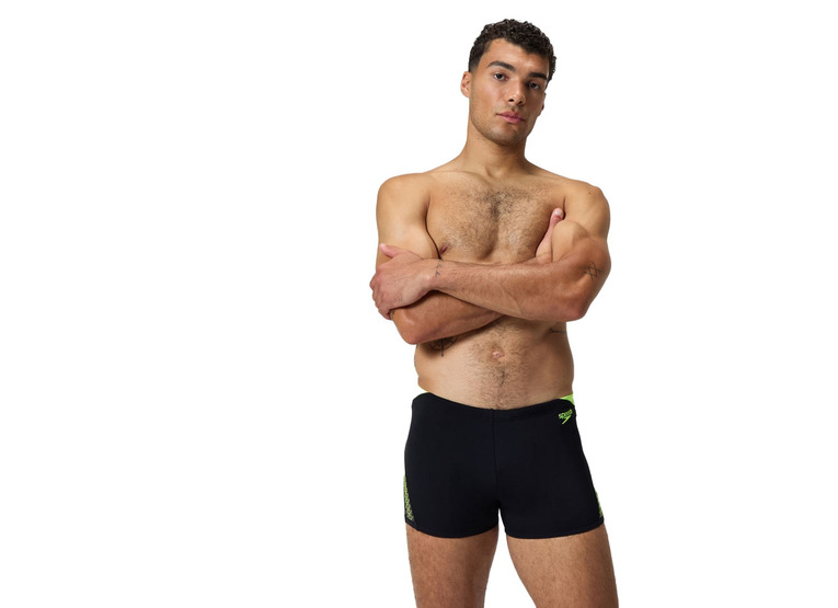 Speedo HyperBoom splice zwembroek zwart/geel heren