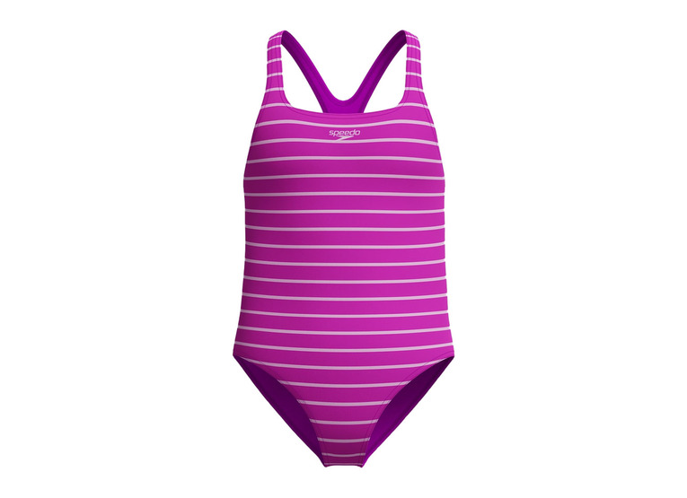 Speedo printed medalist badpak roze meisjes