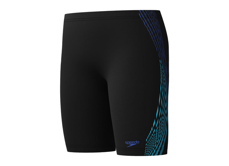 Speedo Plastisol placement jammer zwart/blauw KIDS