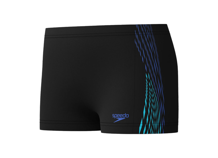 Speedo plastisol placement zwembroek zwart/blauw KIDS
