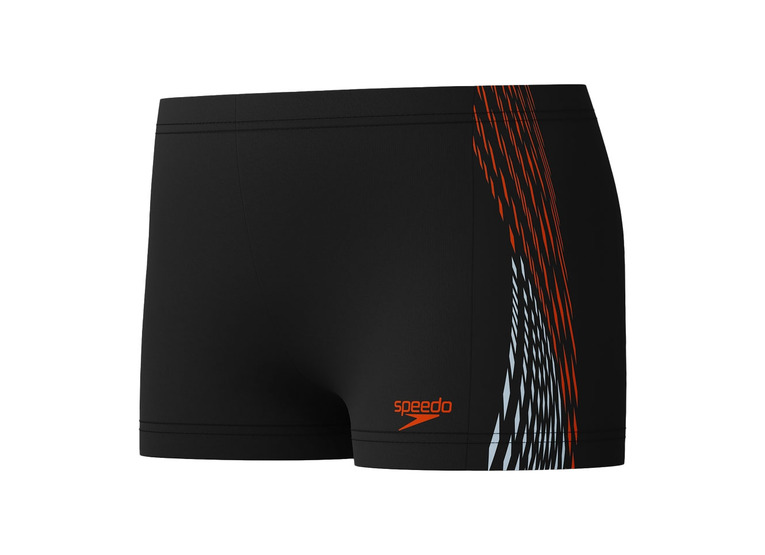 Speedo plastisol placement zwembroek zwart/rood KIDS