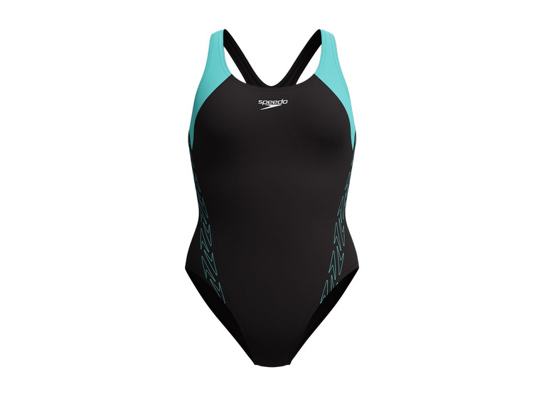 Speedo HyperBoom splice racerback badpak zwart/turquoise dames