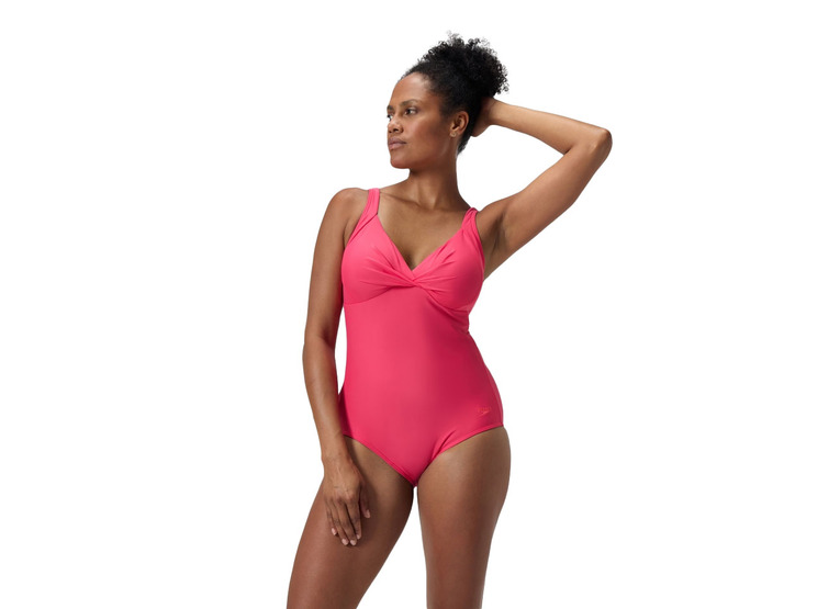 Speedo Shaping cross knot badpak roze dames