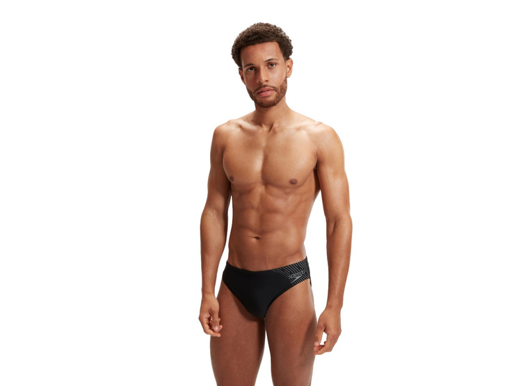 Speedo Medley logo 7cm zwembroek zwart/grijs heren