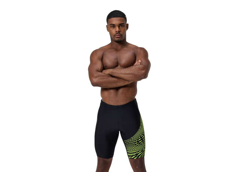 Speedo medley logo jammer zwart/geel heren