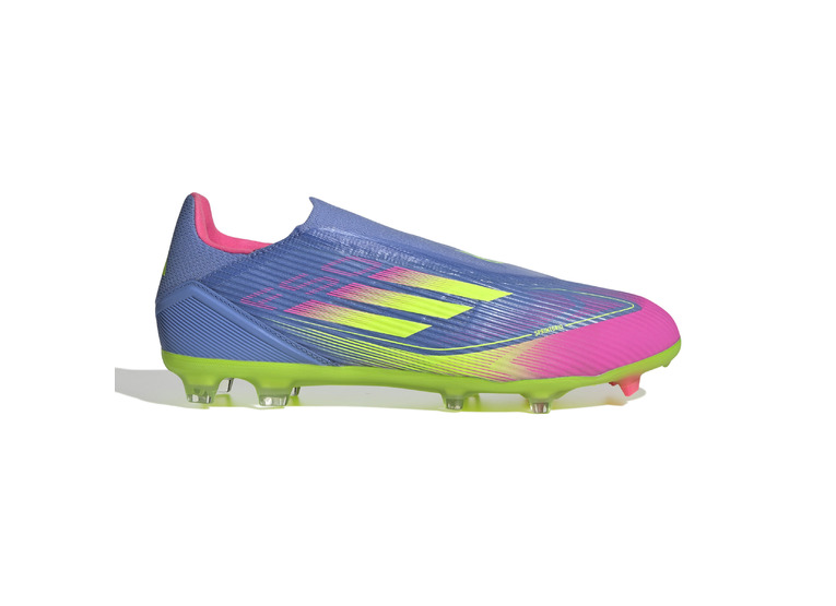 Adidas F50 League Veterloze FG/MG voetbalschoen blue fusion/lucid lemon/pink