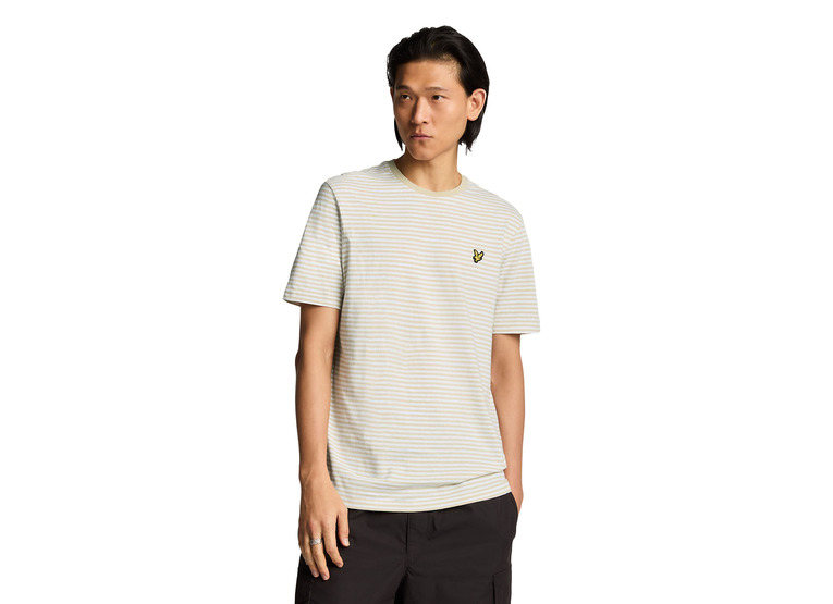 Lyle & Scott linen blend breton stripe T-shirt heren