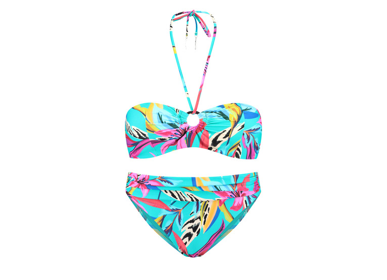Cyell Fiji ring bandeau bikini B-cup aquablauw dames