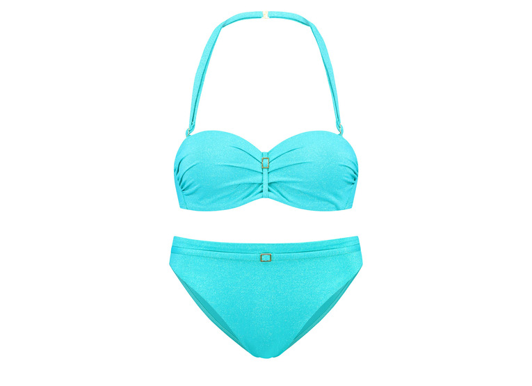 Cyell Sea Sparkle beandeau bikini B-cup aquablauw dames
