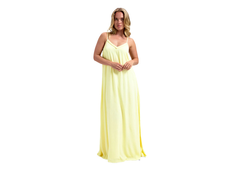 Cyell wildlife maxi jurk lichtgeel dames