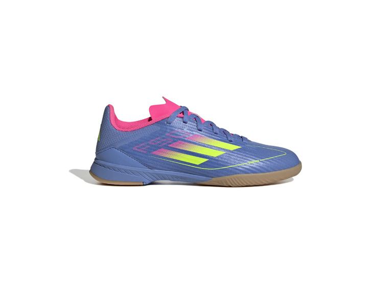 Adidas F50 League IN voetbalschoen blue fusion/lucid lemon/pink KIDS