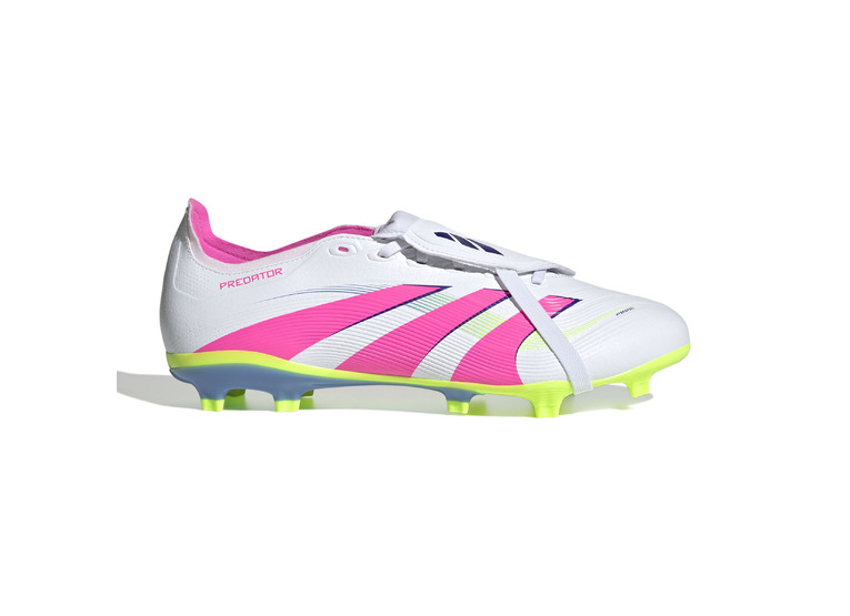 Adidas Predator League Fold-Over Tongue FG/MG voetbalschoen wit/pink/lucid lemon