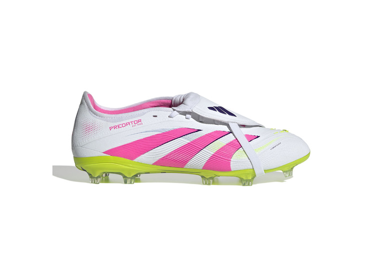 Adidas Predator Pro Fold-Over Tongue FG voetbalschoen wit/pink/lucid lemon