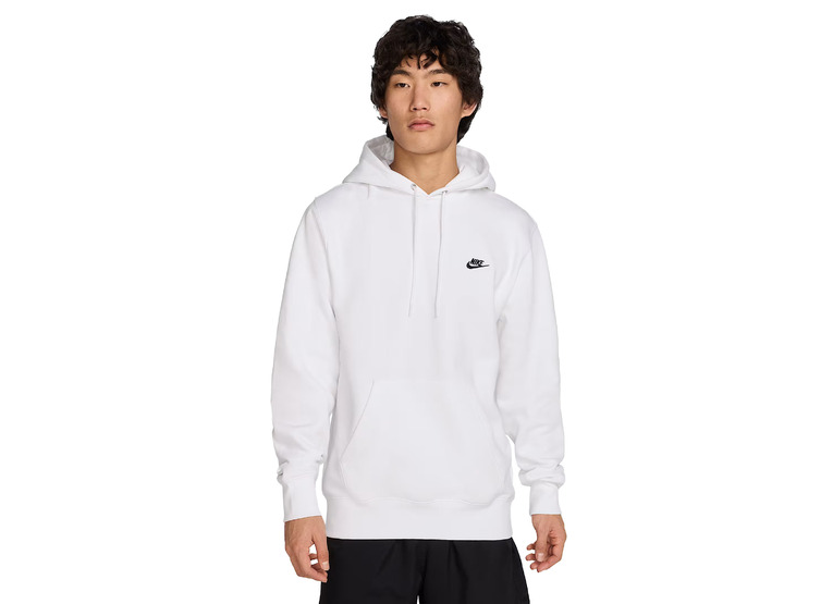 Nike Club fleecehoodie wit heren