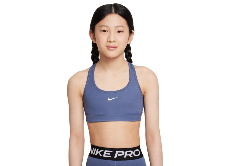 Nike Swoosh sport-bh diffused blue meisjes