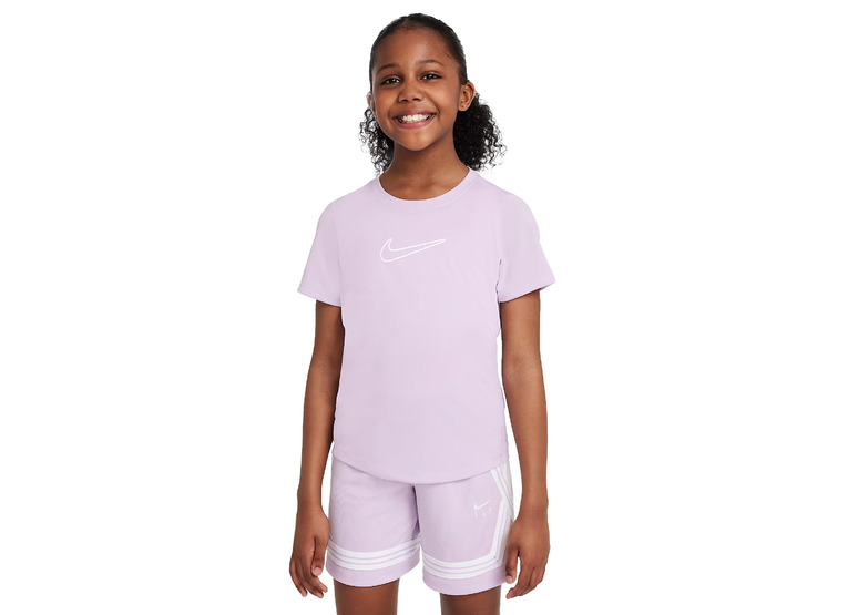 Nike One Fitted Dri-FIT T-shirt doll/wit meisjes