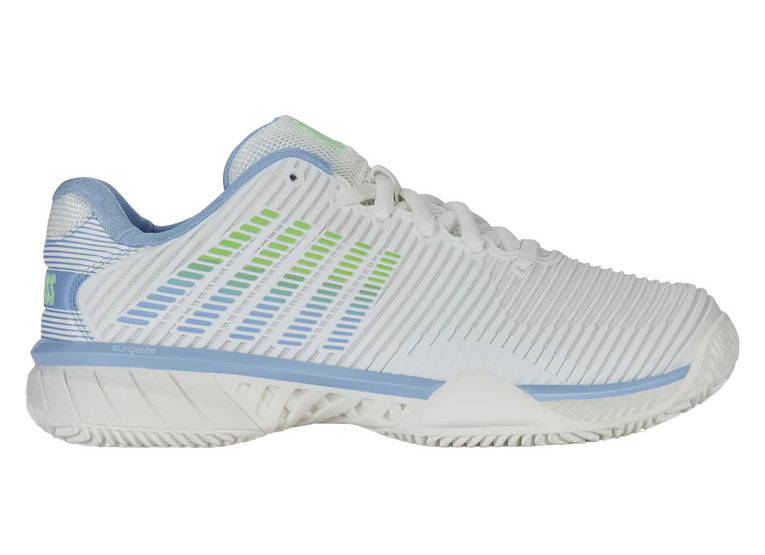 K-Swiss Hypercourt Express 2 clay tennisschoen wit/dutch canal/paradise green dames