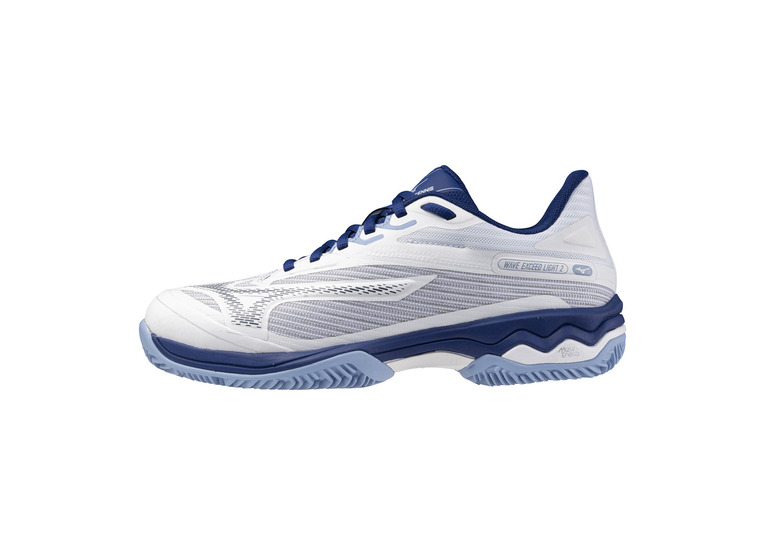 Mizuno Wave Exceed light 2 AC tennisschoen wit/bellwether blue dames