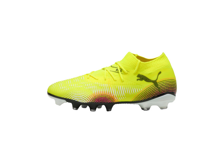 Puma Future 8 Match FG/AG voetbalschoen yellow alert/zwart/sun struck