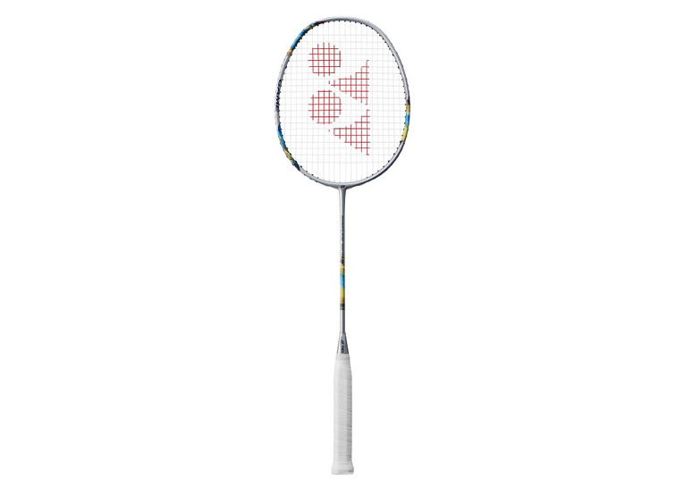 Yonex nanoflare 700 game strung badmintonracket silver/sky blue