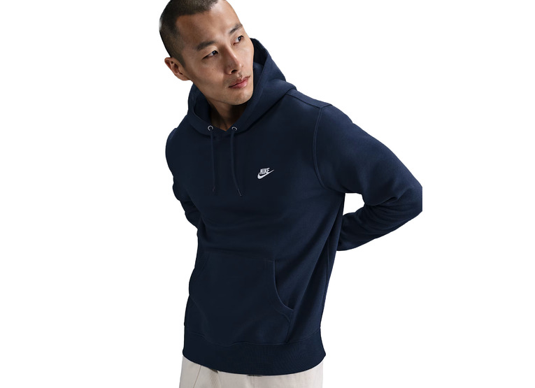 Nike Club fleecehoodie donkerblauw heren